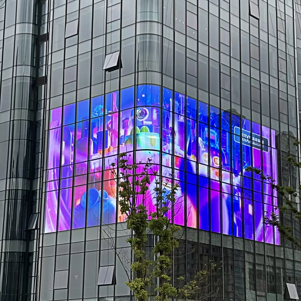 HD Transparent Glass Led Display Transparent P3.9-3.9 Led Screen Display for Glass Window Wa Transparent Flexible Led Screen