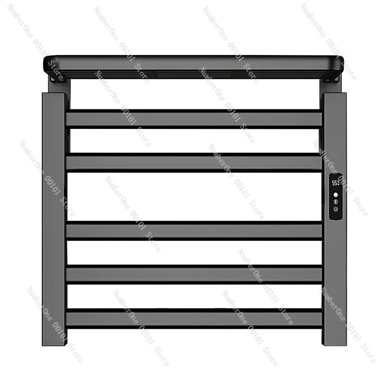 Wall Mounted Electric Towel Warmer Rack Smart Heating Drying Rail No Drill Bathroom Heater Rack Waterproof Stainless Steel Fast