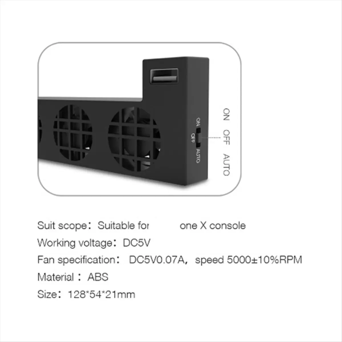 

Портативный USB-вентилятор T19C с контролем температуры для игровой консоли Xbox One X, внешний, 3 вентилятора, умный кулер