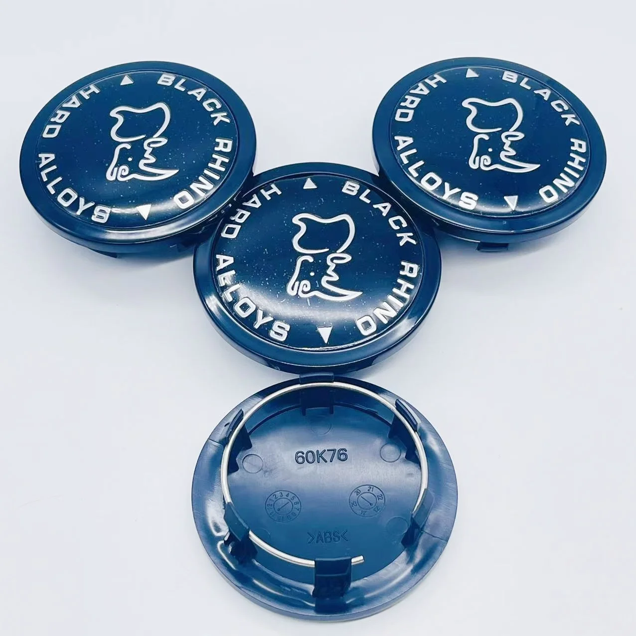 4pcs 76mm Rhinoceros Wheel Center Hub Cap Car Rims Dust-proof Cover Hubcaps 65mm Emblem Auto Styling Accessories