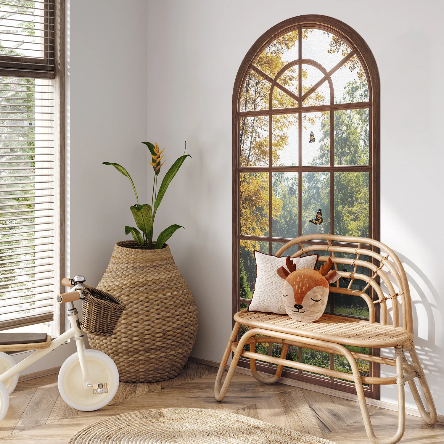 

Cartoon style arched self-adhesive wall sticker, suitable for indoor wall and home decoration stickers (80 * 180CM)