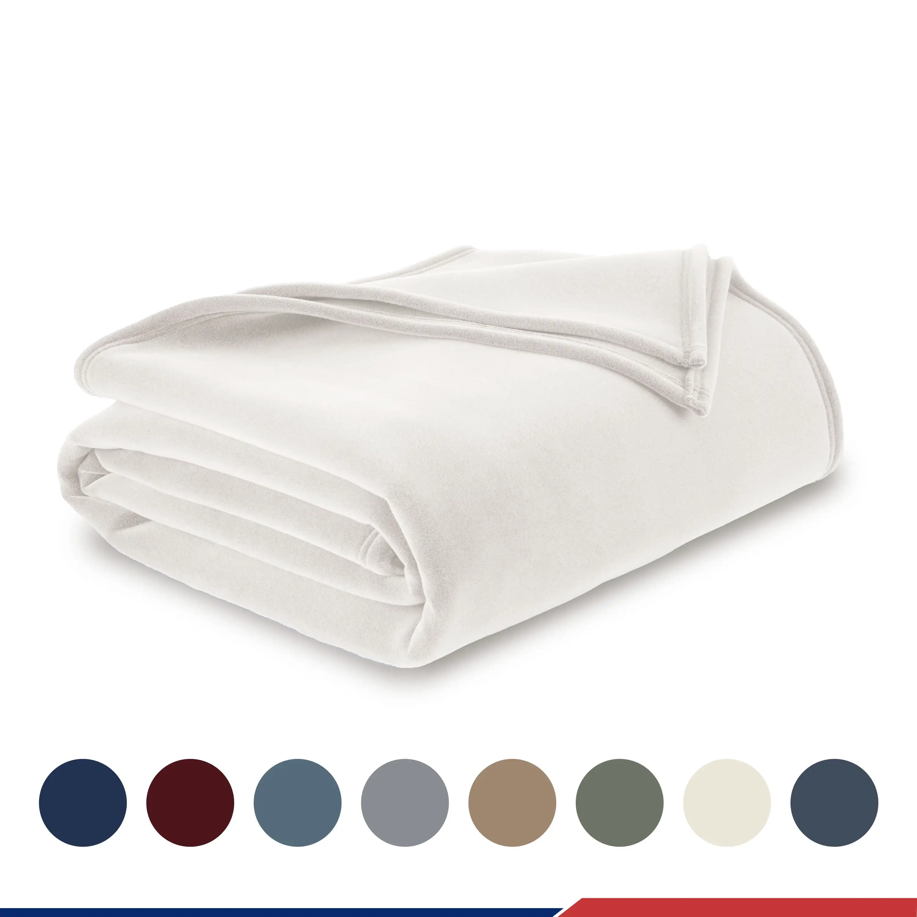 

Queen Blanket - All-Season, Pet Friendly & Lightweight (90X90), Ivory