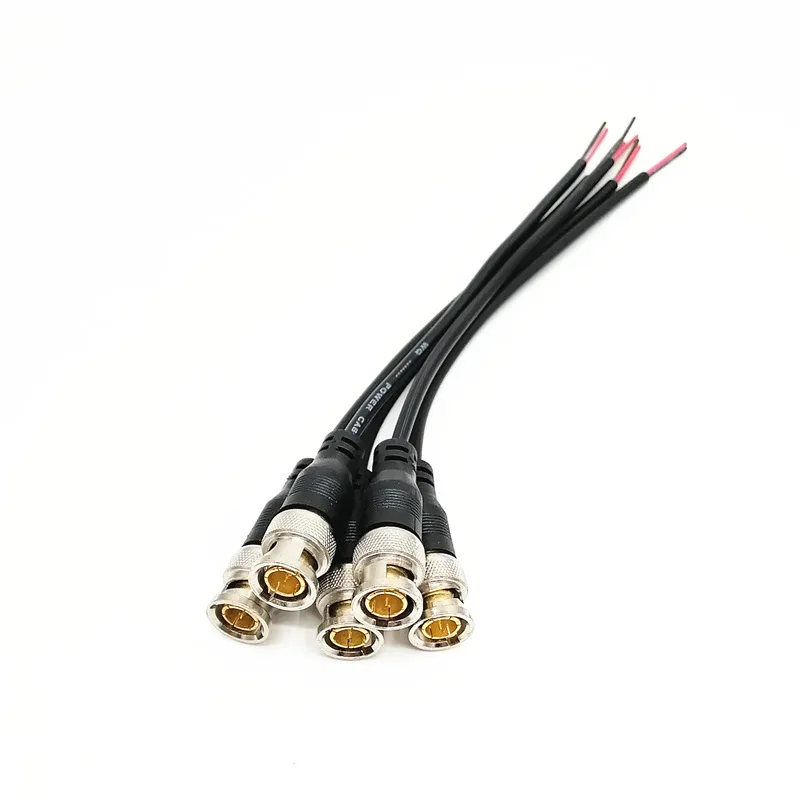 10 قطعة BNC موصل الفيديو الأسلاك Q9 خط مراقبة محول الكاميرا مع سلك موصل الفيديو 75 أوم BNC موصل