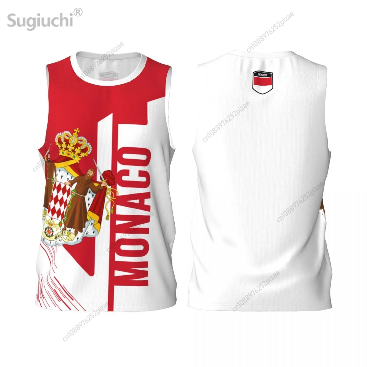 Custom Name Number Monaco 3D Flag Sports T-shirts Men Clothing Breathable For Basketball Running Fitness T shirt