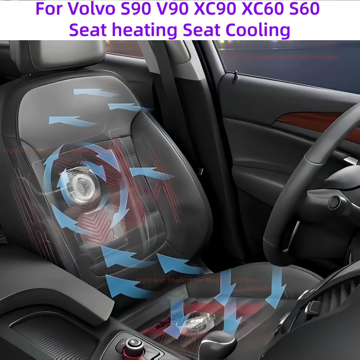 Car interior supplies For Volvo S90 V90 XC90 XC60 S60 Seat heating Seat Cooling Car Modification Vehicle-mounted electrical fan