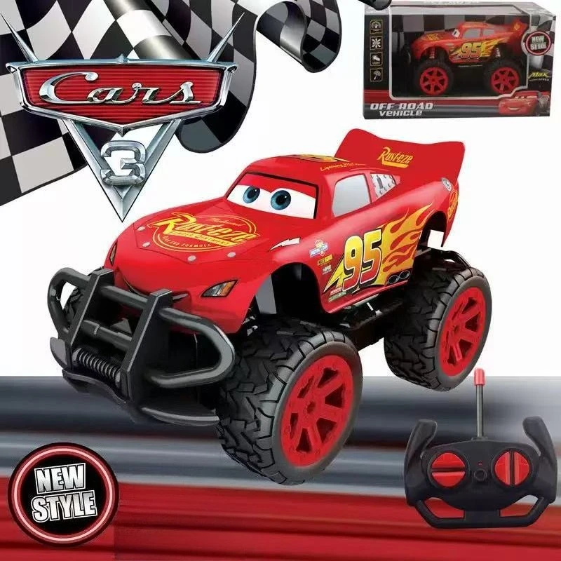 Disney pixar carros 3 carro de brinquedo elétrico relâmpago mcqueen canal 4 off-road modelo de carro de controle remoto menino presente brinquedo