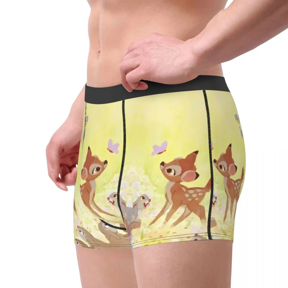Customized Cool Bambi Boxers Shorts Panties Men's Underpants Stretch Classical Printing Animal Briefs Underwear