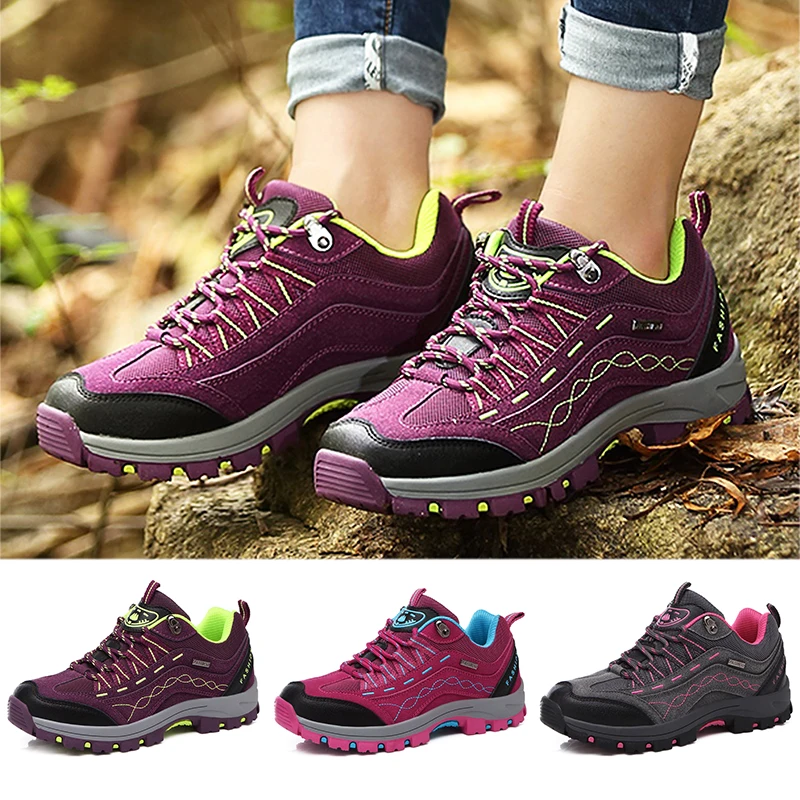 

Новое поступление, женская походная обувь в классическом стиле, кроссовки на платформе со шнуровкой, нескользящая уличная обувь для альпинизма, водонепроницаемые ботинки