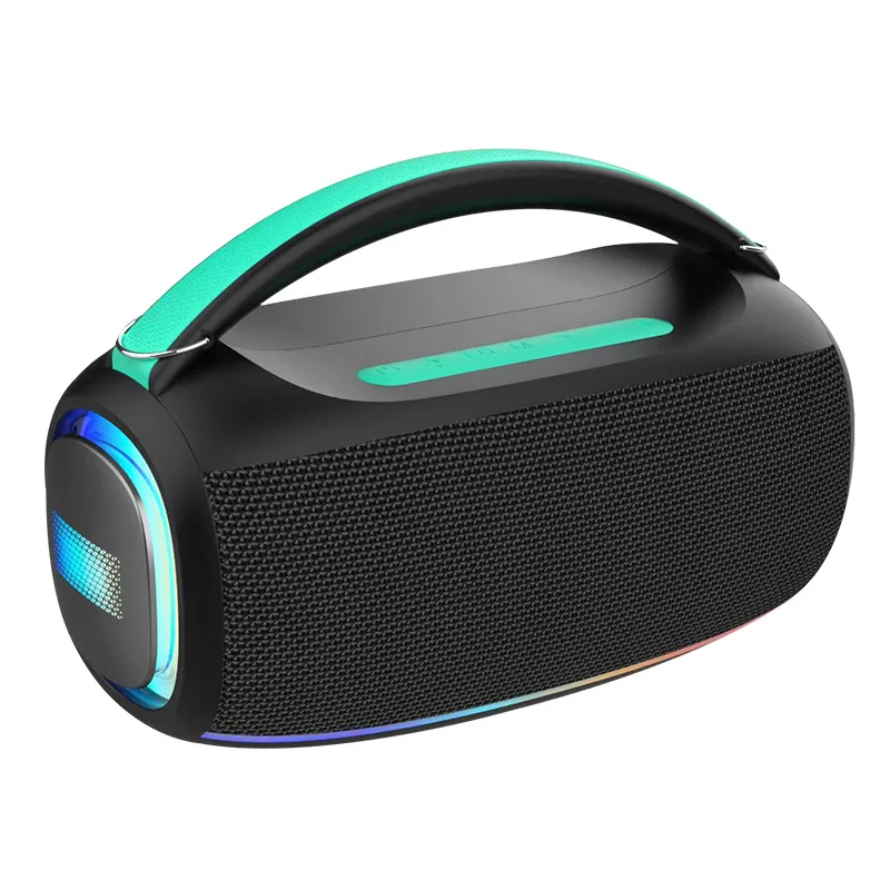 

Waterproof Outdoor Boom Boxes Portable Handle Bar Bluetooth Speaker Subwoofer TWS Audio AUX TF FM for Party RGB Rainbow Lighting