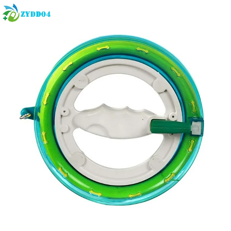 ●1Pcs 200/300/400M Kite Reel Winder Fire Wheel String Flying Handle Tool String Line Outdoor Round Blue For Fying Kites