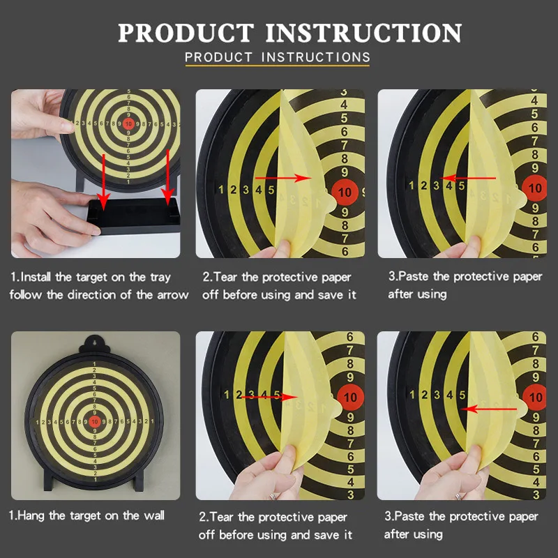 Paintball Target SoftAir 12 Inch/6 Inch Shooting BB Sticky Target for Shooting Paintball CS