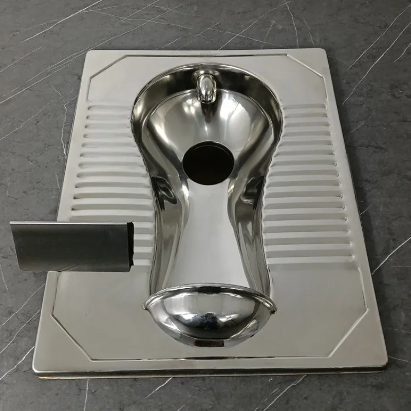 Stainless steel squatting toilet, squatting pit squatting toilet, integrated rear row 304 material deodorant public toilet