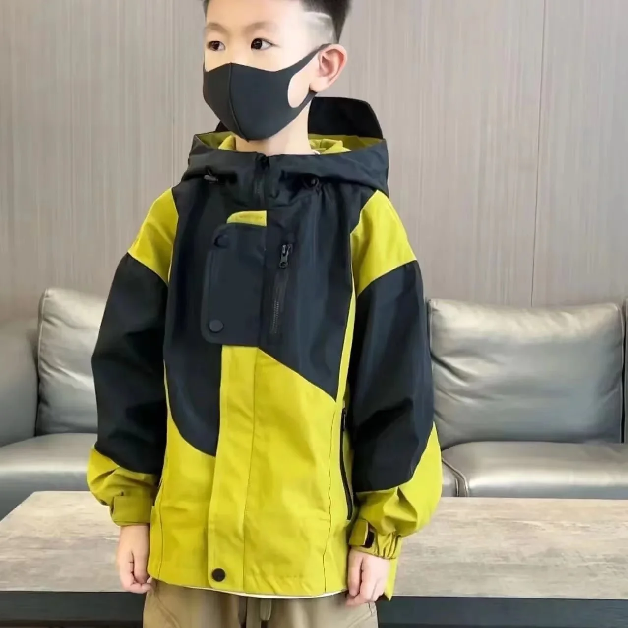 2024 Boys Jackets Spring Autumn Hoody for Kids Waterproof Children Patchwork Teenager Outerwear School Baby Windbreaker Clothing