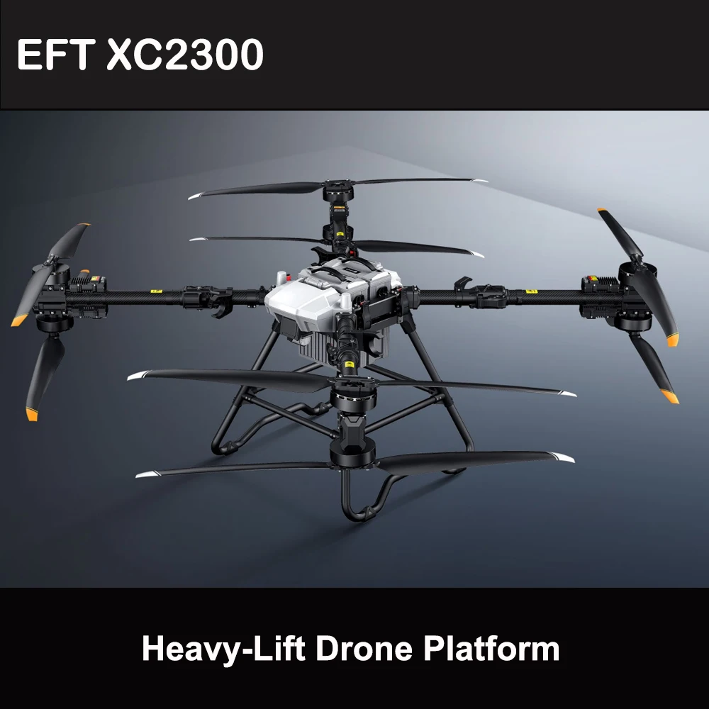 منصة طائرة بدون طيار EFT X2300 ذات الرفع الثقيل، إطار معدني ببطارية مزدوجة ثابتة للطيران #6