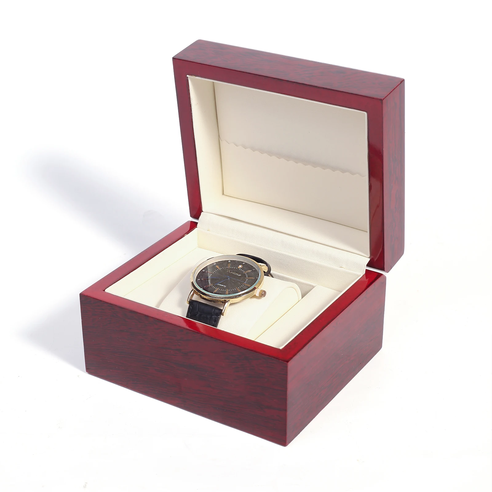 High Gloss Piano Lacquer Wooden Watch Display Box Wristwatch Box Gift Packaging for Seiko Watch