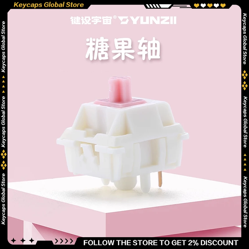 

Механический переключатель клавиатуры Candy Axis 45gf POM с возможностью горячей замены, индивидуальный DIY, киберспорт, игровой офис, линейный переключатель клавиатуры, подарки