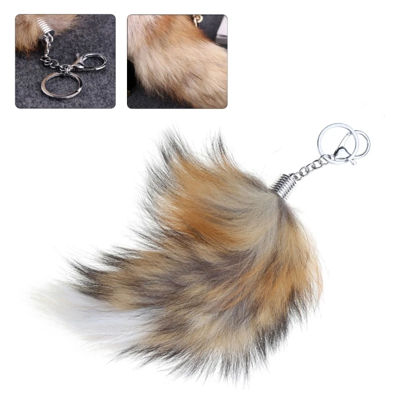 Animal Tail Keychain Faux Furs Tail Pendant Long Tail Pendant Keyring Dropship