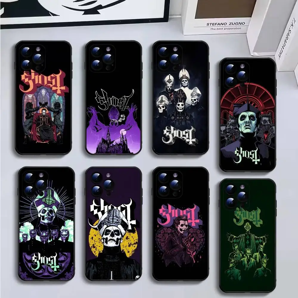

Rock Band G-GhostS Phone Case For iPhone16,15,14,13,12,11 Plus,Pro Max,XS,X,XR,SE,Mini,8,7,Soft Black Cover