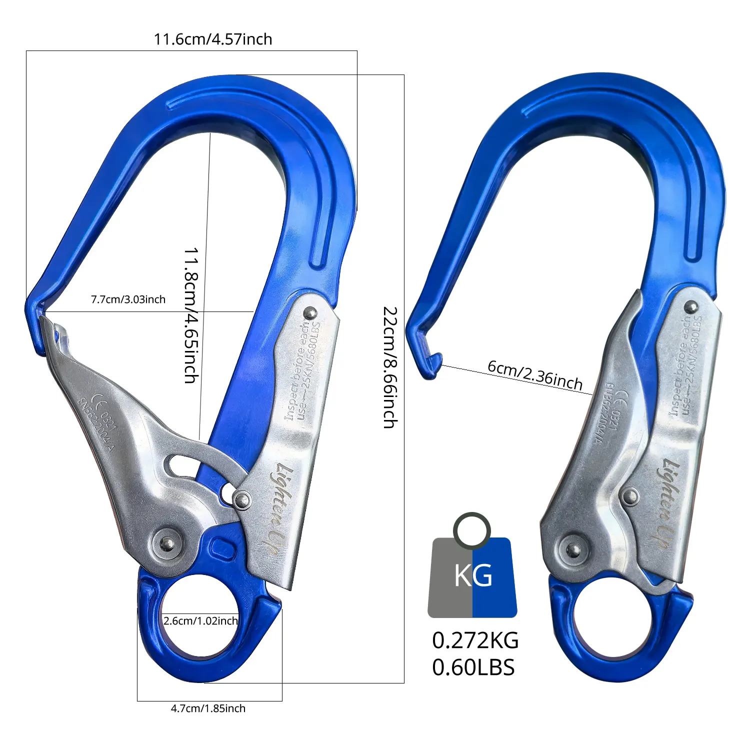 25KN D-ring Buckle Camping Carabiner Spring 7075 Aluminum Alloy Carabiner Snap Clasp Clip Outdoor Camping Hiking Aerial Work