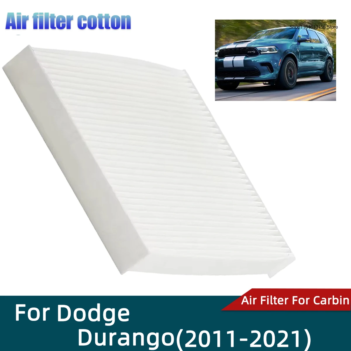 

Car Cabin Air Filter for Dodge Durango Filters Carbon Fiber CF11183 XC36156 FPCF11183 80001785 CU27008 C36156 PCB36156 CAF1890P