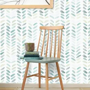Yeşil-beyaz-peel & stick duvar kağıdı boho dokunmatik folyo, kendinden yapışkanlı çıkarılabilir duvar kağıdı, bir balık çocuğunun bel kemiğidir duvar kağıdı, bitki için en çok satılan 8 ürün-no. 6