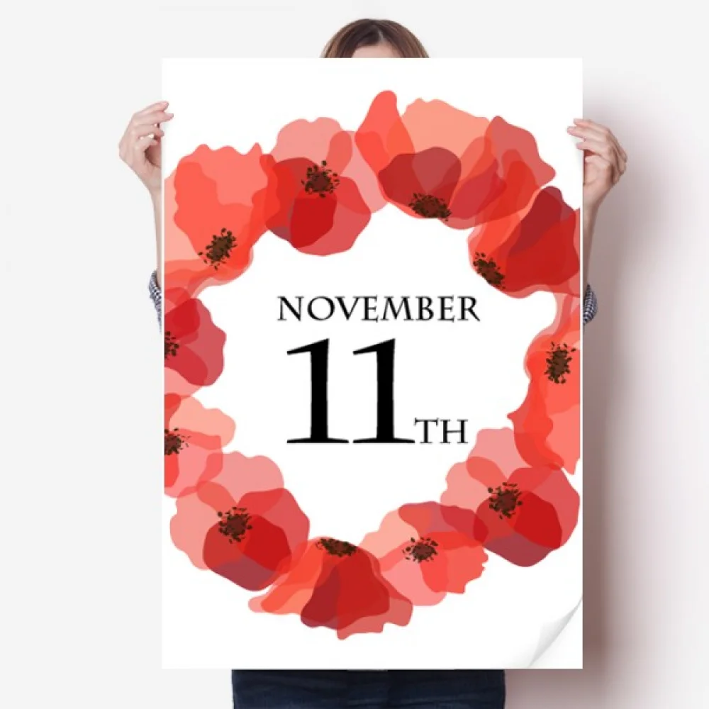

Corn Garland Remembrance Day UK Sticker Decoration Poster Playbill Wallpaper Window Decal