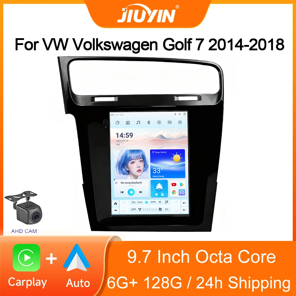 

9.7 Android 12 Car Radio Carplay Stereo For VW Volkswagen Golf 7 2014-2018 GPS WIFI FM Audio Receiver Multimedia Player Screen