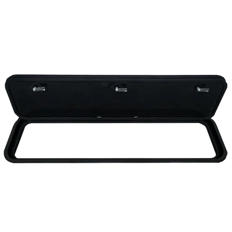 RV Accessories 1200*300mm Black Color Caravan Luggage Door With Three Locks For Camper Trailer Motorhome Truck Camper