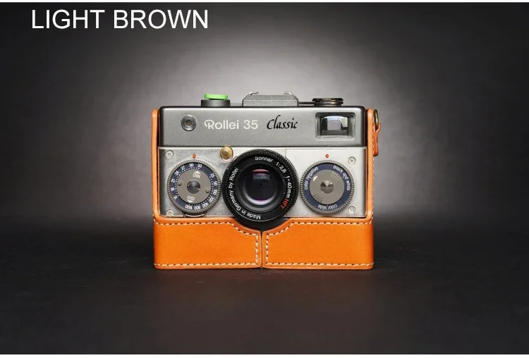 تصميم لحقيبة الكاميرا Rollei 35 Classic 35Royal المصنوعة يدويًا من الجلد الطبيعي