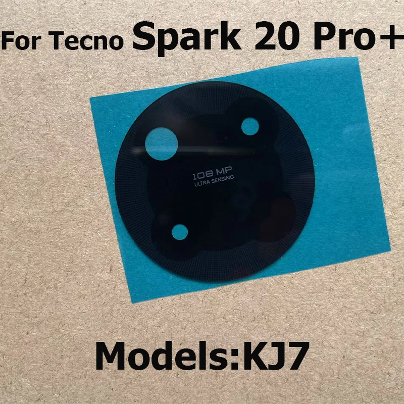 

Для Tecno Spark 20 Pro + Plus стеклянная линза задней камеры с клеевой наклейкой, запасные части KJ7