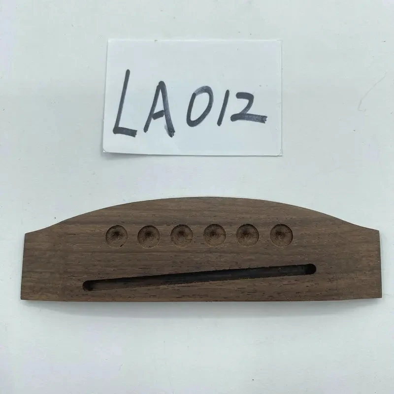 6-String Solid Rosewood Acoustic Guitar Bridge Unfinished DIY Saddle Replacement Accessory for Guitarists