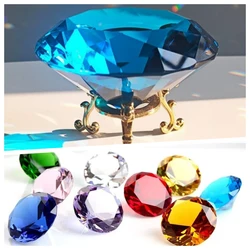 10 Colors Crystal Diamond Shaped Paperweight Decorative Cut Glass Giant Gemstone Wedding  Home  Decoration  Christmas Gift