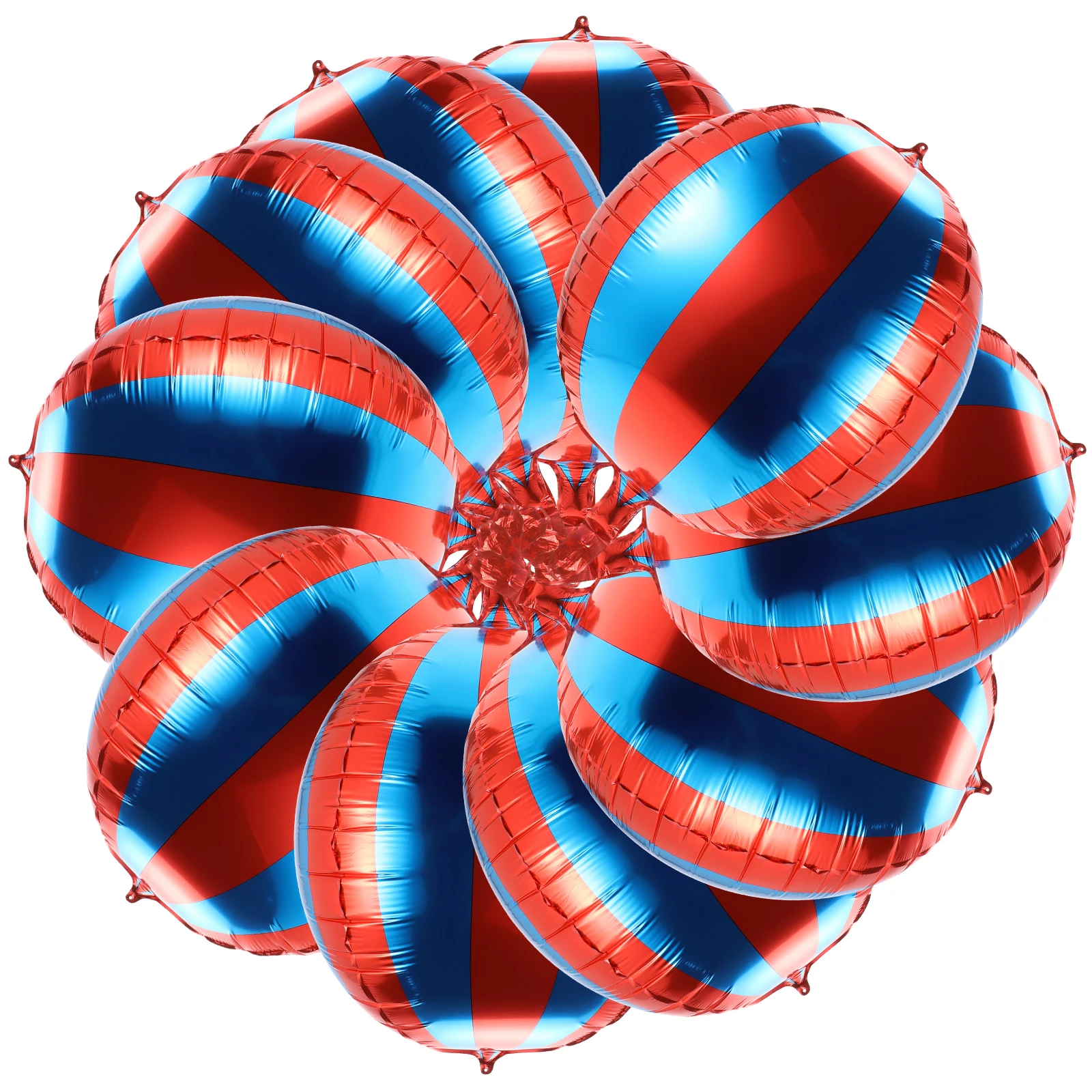 

10pcs Blue Red Striped Balloons Aluminum Film Foil Party Decorations Wedding Birthday Circus Carnival Supplies