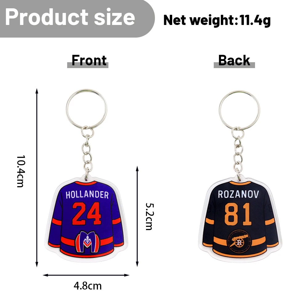 Heated Rivalry Hockey Jersey Keychain Hollander 24 Rozanov 81 Acrylic Keyring Cute Hollanov Couple Bag Pendant Fan Art Souvenir