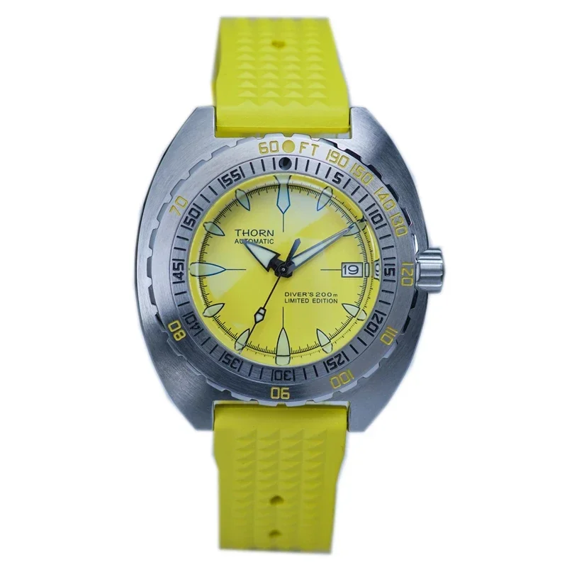 【SHY020】THORN sapphire bubble mirror pot cover glass NH35 fully automatic mechanical movement diving watch waterproof gift