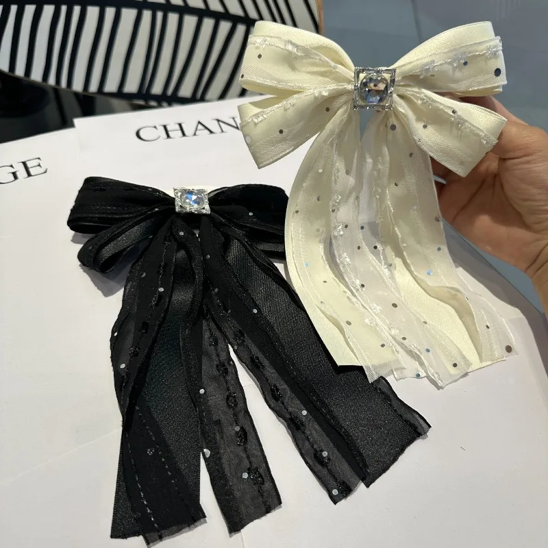 1 Stück doppellagige Mesh-Glitzer-Haarspange mit Schleife, tägliches Pendeln, Dating, Party-Haarspange, Schmetterlings-Haarnadel-Haarspangen für Mädchen