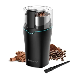 Coffee Grinder with Removable Stainless Steel Cup Electric Coffee Beans Grinder Household Coffee Mill for Spices Herb Nuts,300W