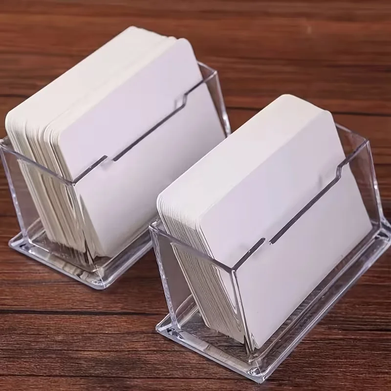 Transparent Layer Business Card Card Storage Box, Acrylic Name Card Toy Card Storage Box, for Storing Various Exhibition Front D