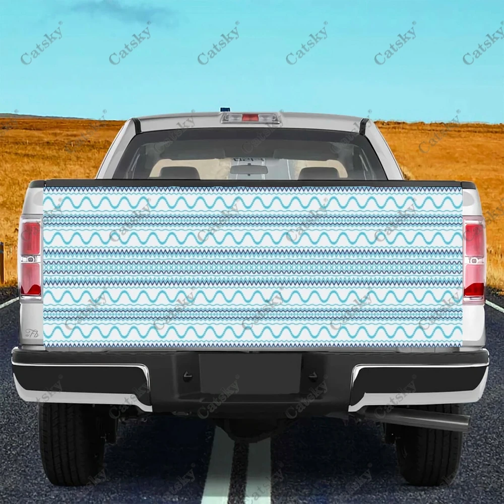 

Classic Retro Bohemian Lines Car Tail Trunk Protect Vinly Wrap Sticker Decal Car Hood Decoration Sticker for SUV Off-road Pickup