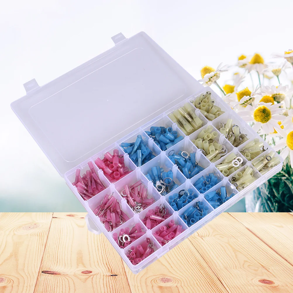

481Pcs Water Resistant Heat Shrink Solder Ring Terminal Connectors Wire Seal Kit Mixed Color Water Resistant Terminal