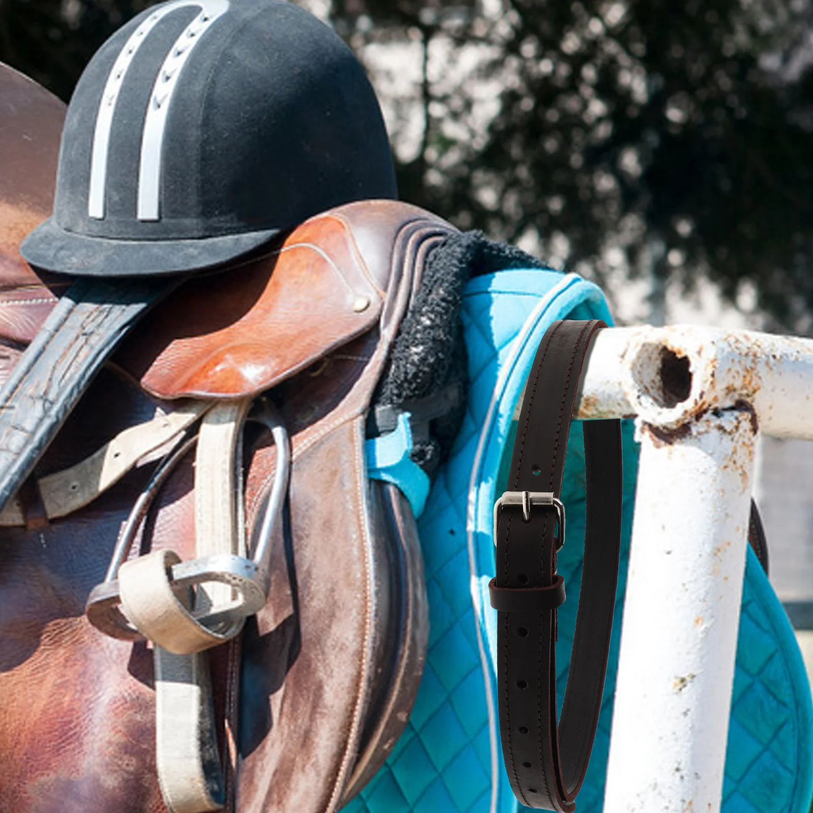 

Stirrup Leathers For Soft Non-Stretch Durable Adjustable Fit Equestrian Training Supplies Horse Riding