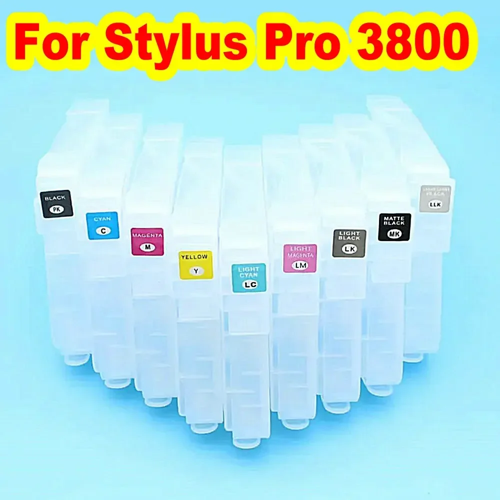 

3890 3850 Empty Refillable Ink Cartridge With Auto Reset Chip Sensor ARC 280ML 9 Colors/Lot For Epson 3800 3880 Refill Cartridge