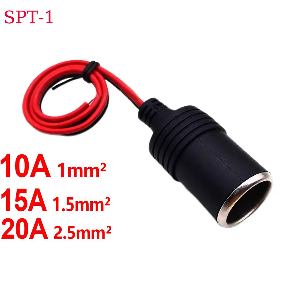 

12v 10A/15A/20A/50A Car Mounted Cigarette Lighter Charger with 30cm Cable Female/Male Socket Plug Connector Adapter Universal