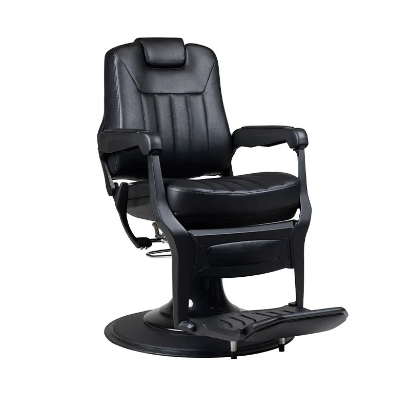 Retro King Barber Chair Modern Vintage Leather Salon Furniture with Durable Chrome Base for Sale in Miami of USA