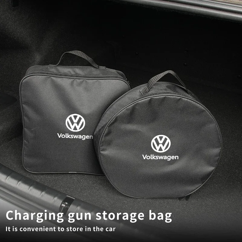 Getränkehalter EV Auto-Ladekabel-Aufbewahrungsbox Ladekabel-Tragetasche Kofferraum-Organizer für Volkswagen VW Scirocco Jetta Golf Passat