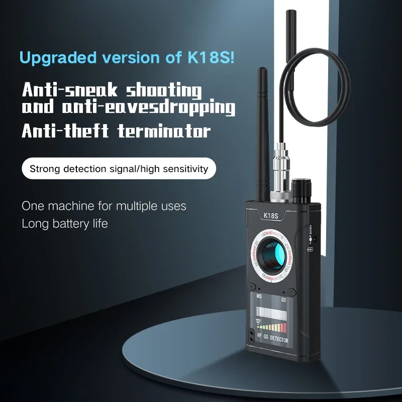 

K18S Многофункциональный детектор скрытой камеры с подслушиванием RF Беспроводной звуковой сигнал Gsm Прослушка GPS-трекер Детектор камеры