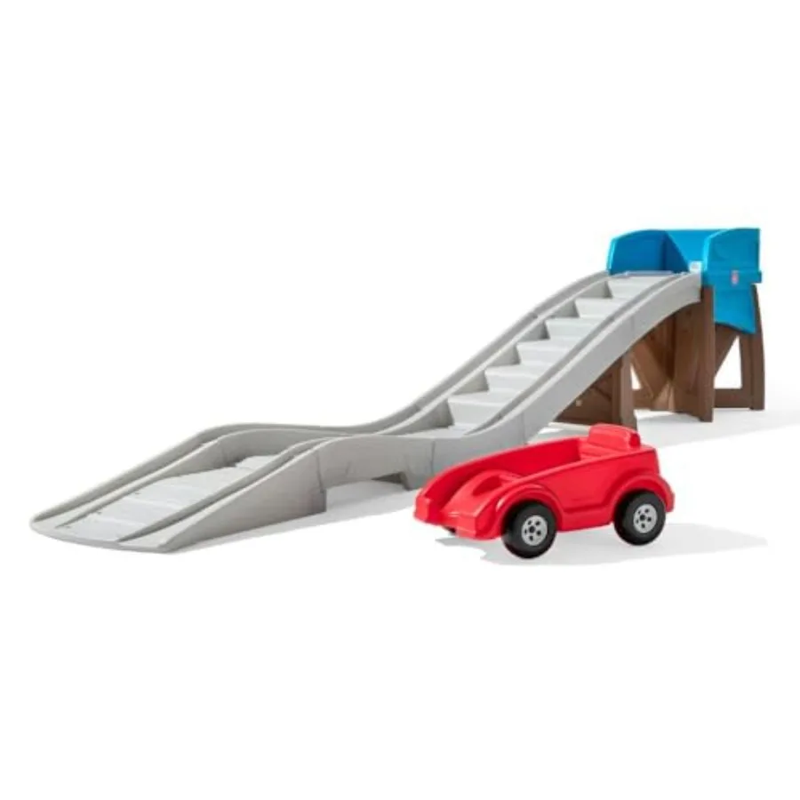 

Step2 Extreme Thrill Coaster Ride On Toy, Push Car, Indoor/Outdoor Roller Coaster Playset, Durable Plastic, Blue/Red, Max Weigh