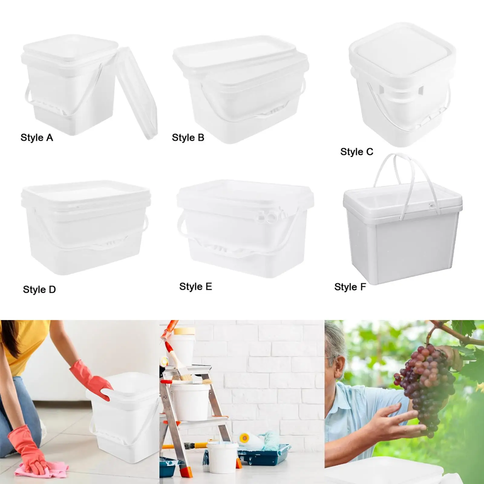 Paint Pail Paint Bucket Convenient Handy Multifunctional Paint Storage Bucket Paint Painting Pigment Organizer for Decoration