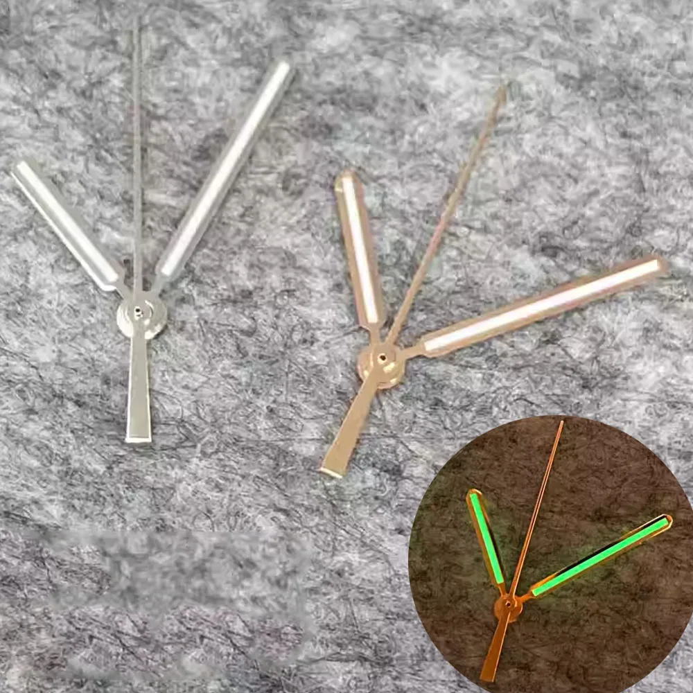

NH35 Hands, Needle Green Luminous Watch Hands for NH35 NH36 4R 7S Movement Silver/Rose Gold Pointers Modified Accessories Parts