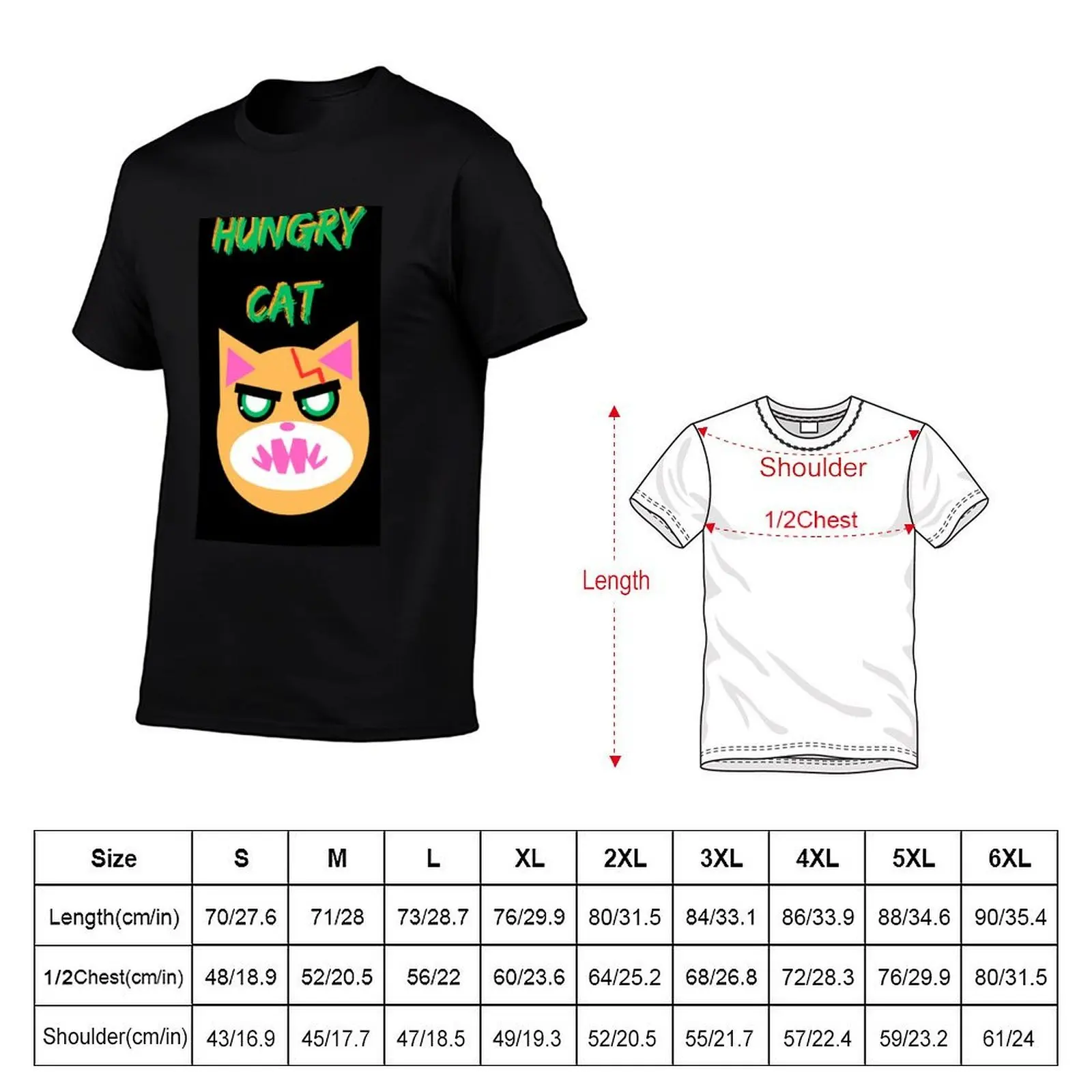 HUNGRY CAT T-Shirt custom t shirt shirts graphic funny costumes clothing for men